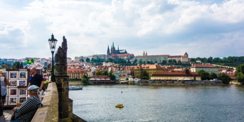 Prag Blick von der Altstadt auf die Prager Burg